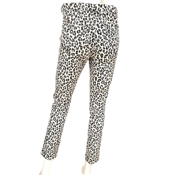 H&M White Animal Print High Waisted Skinny jeans size 10 - Picture 7 of 9